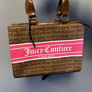 Juicy Couture Brown and Pink Logo Tote